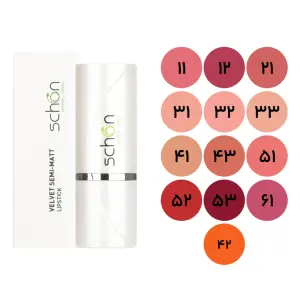رژلب جامد شون مدل Velvet Semi Matt