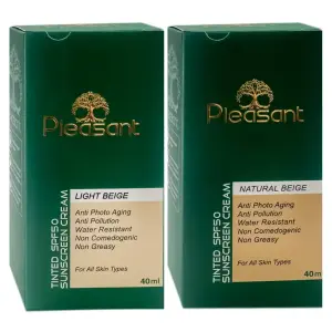 کرم ضد آفتاب رنگی SPF50 پلزنت 40 میلی لیتر