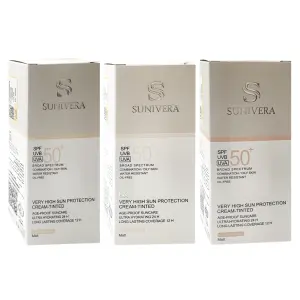 کرم ضد آفتاب رنگی SPF50 پوست چرب و مختلط سانیورا 50 میلی لیتر