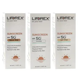 کرم ضد آفتاب SPF50 لیپورکس پوست نرمال تا چرب 40 میلی لیتر