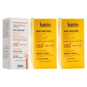 کرم ضد آفتاب پوست خشک SPF 50 کاربا 50 میلی لیتر
