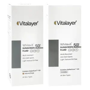 فلوئید ضد آفتاب ضد لک وایت ویت ویتالیر SPF50 حجم 50 میلی لیتر
