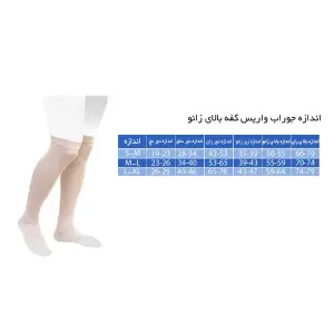 جوراب واریس AF با کفه بالای زانو ورنا