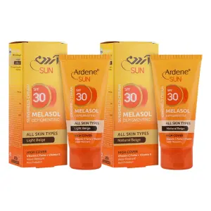 کرم ضد آفتاب روشن کننده حاوی SPF30 ملاسول آردن 50 میلی لیتر