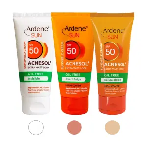 کرم ضد آفتاب پوست چرب حاوی SPF50 آکنه سول آردن 50 میلی لیتر
