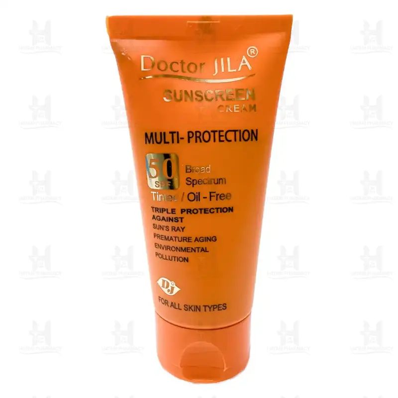 کرم ضد آفتاب حاوی SPF50 مولتی پروتکشن دکتر ژیلا 50 میلی لیتر