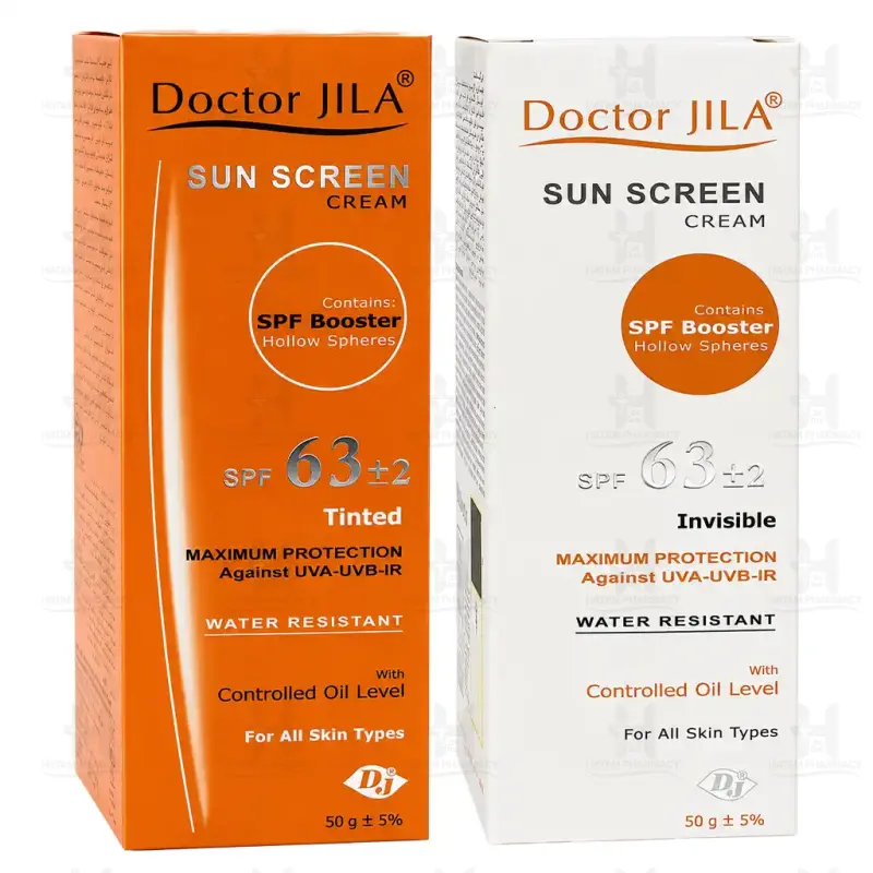 کرم ضد آفتاب حاوی SPF63 دکتر ژیلا 50 گرم