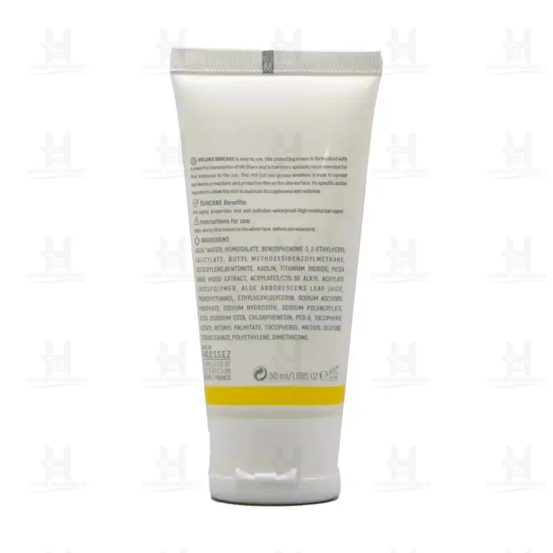 کرم ضد آفتاب انواع پوست حاوی SPF50 دلانو 50 میلی لیتر