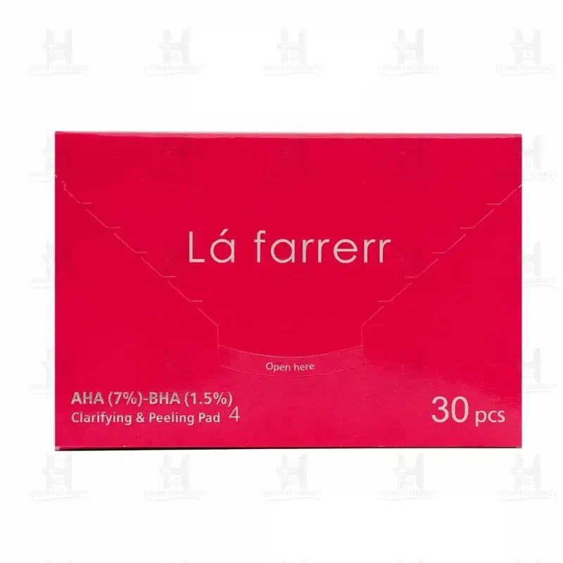 پد پاکسازی کننده و لایه بردار AHA 7 و BHA 1.5 لافارر 30 عدد