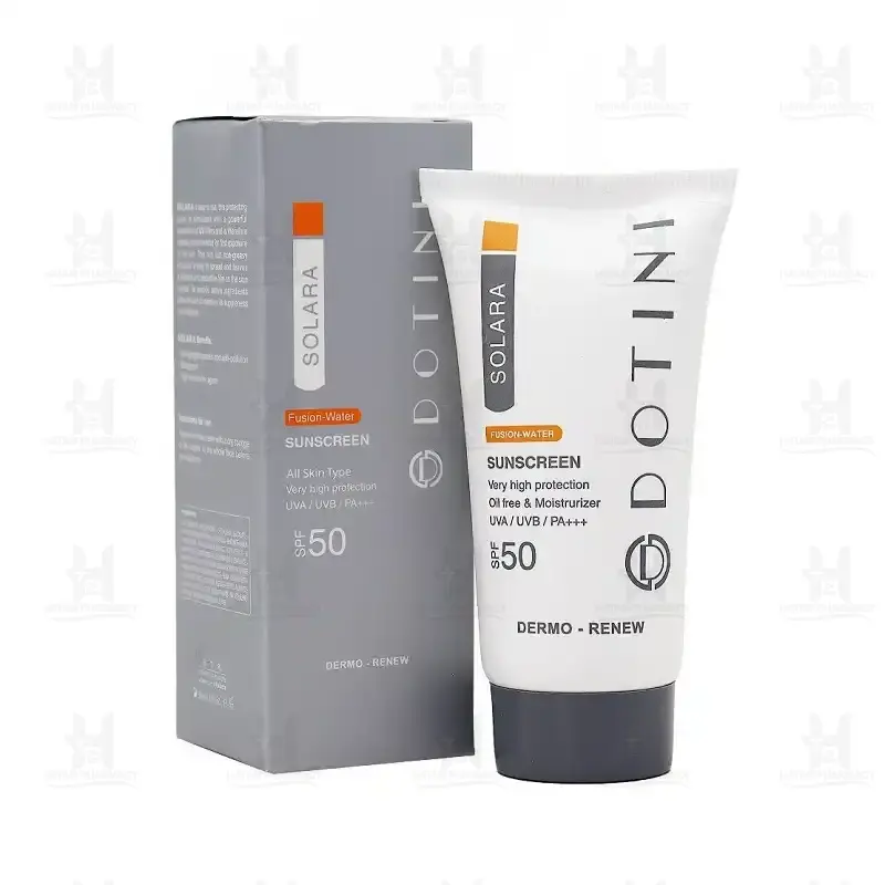 کرم ضد آفتاب فیوژن واتر دوتینی SPF50 بی‌رنگ انواع پوست 50 میلی لیتر