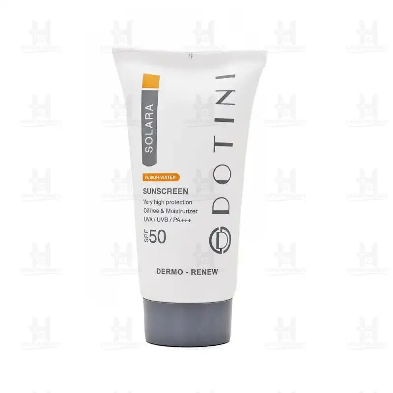 کرم ضد آفتاب فیوژن واتر دوتینی SPF50 بی‌رنگ انواع پوست 50 میلی لیتر