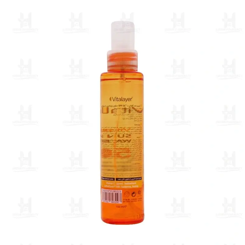 اسپری ضد آفتاب ویتامین سی SPF50 ویتالیر150 میلی لیتر
