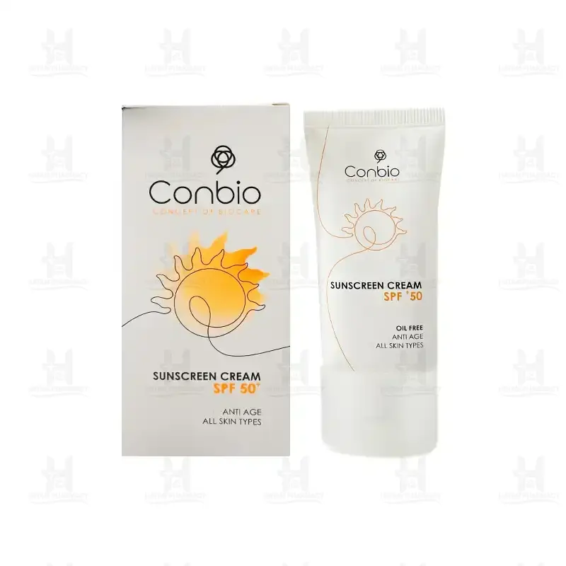 کرم ضد آفتاب بی رنگ SPF 50+ انواع پوست کانبیو 50 میلی لیتر