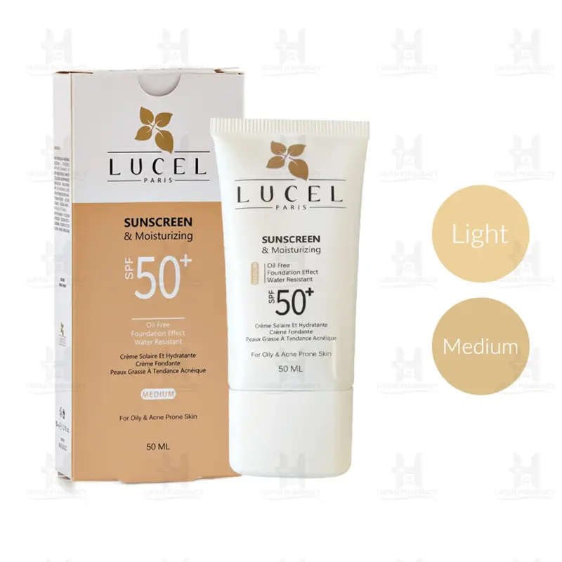 کرم ضدآفتاب پوست چرب لوسل SPF50 حجم 50 میلی لیتر