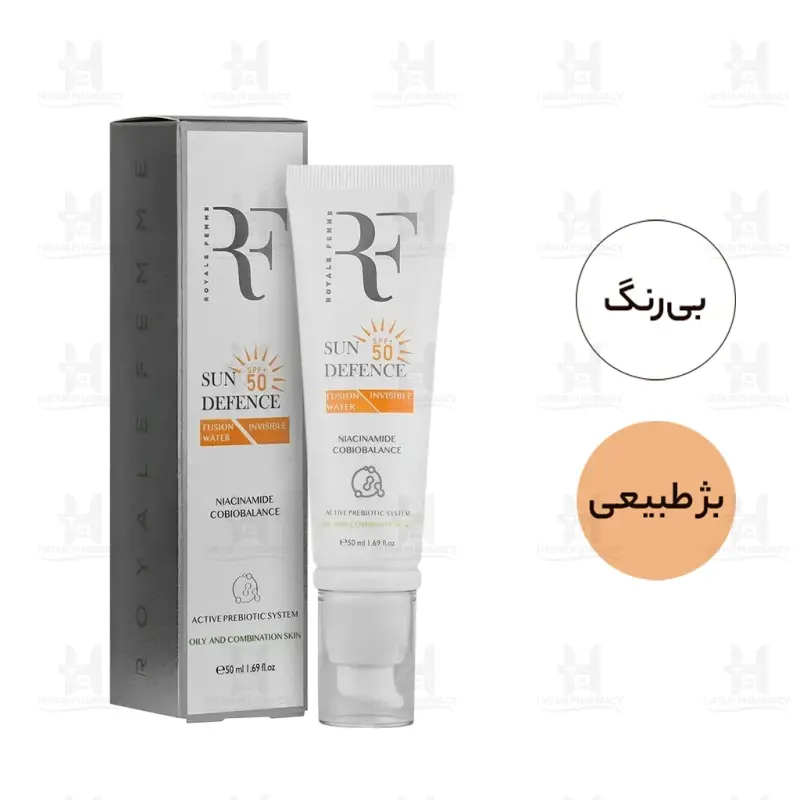 کرم ضد آفتاب فیوژن واتر پوست چرب SPF50 آر اف 50 میلی لیتر