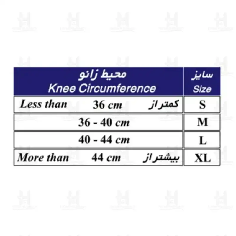 زانو بند کشی قابل تنظیم سایز S کد 42100 طب و صنعت