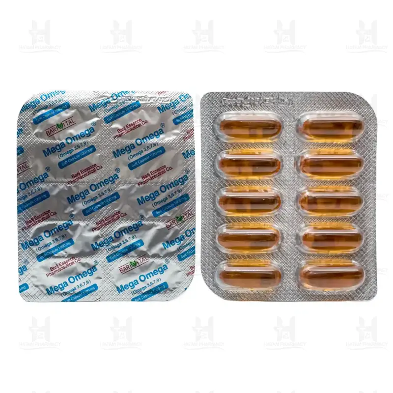 سافت ژل مگا امگا 1000 میلی گرم 9 7 6 3 باریویتال