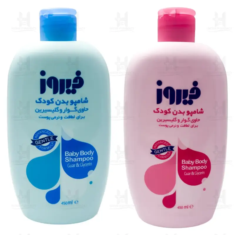 شامپو بدن کودک فیروز حاوی گوار و گلیسیرین 450 میلی لیتر