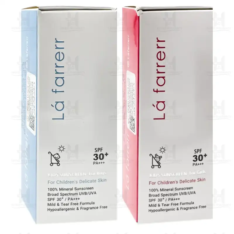 کرم ضد آفتاب کودک مینرال پوست حساس SPF30 لافارر 40 میلی لیتر