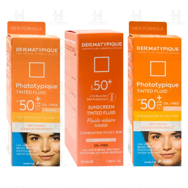فلوئید ضد آفتاب SPF50 پوست چرب و مختلط درماتیپیک 50 میلی لیتر