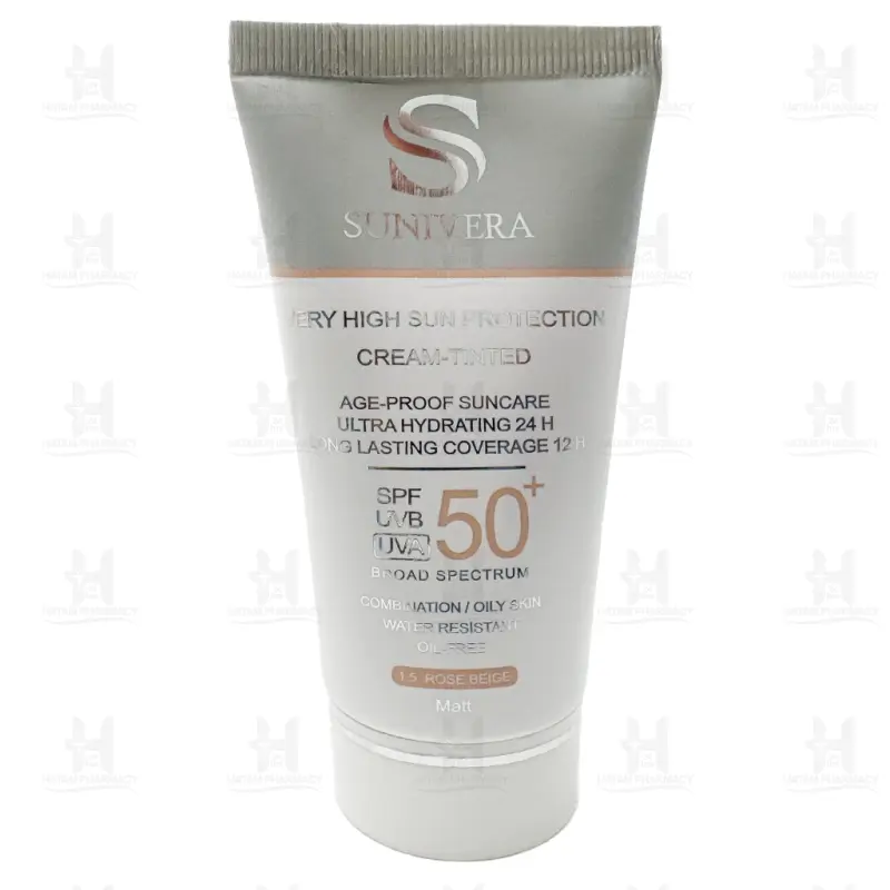 کرم ضد آفتاب رنگی SPF50 پوست چرب و مختلط سانیورا 50 میلی لیتر