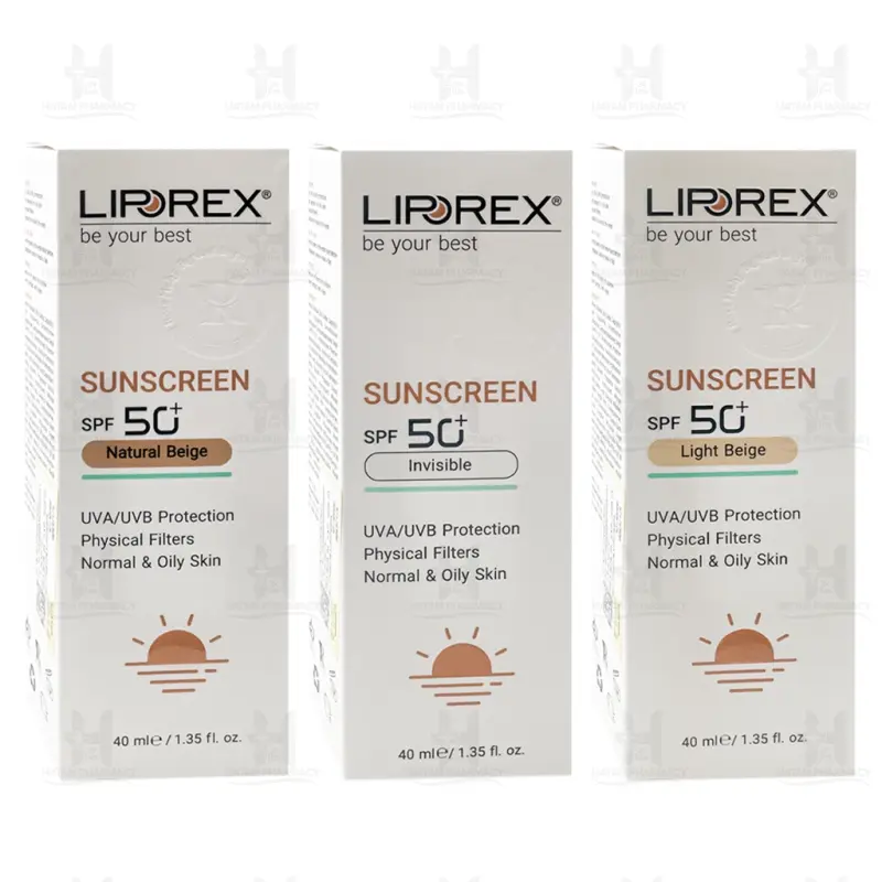 کرم ضد آفتاب SPF50 لیپورکس پوست نرمال تا چرب 40 میلی لیتر