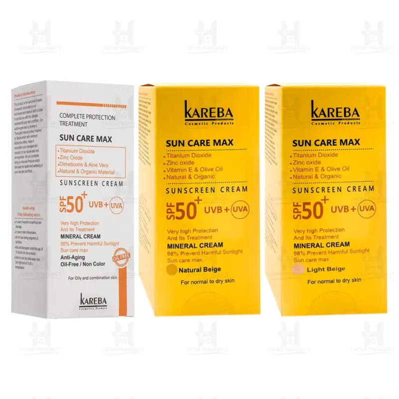 کرم ضد آفتاب پوست خشک SPF 50 کاربا 50 میلی لیتر