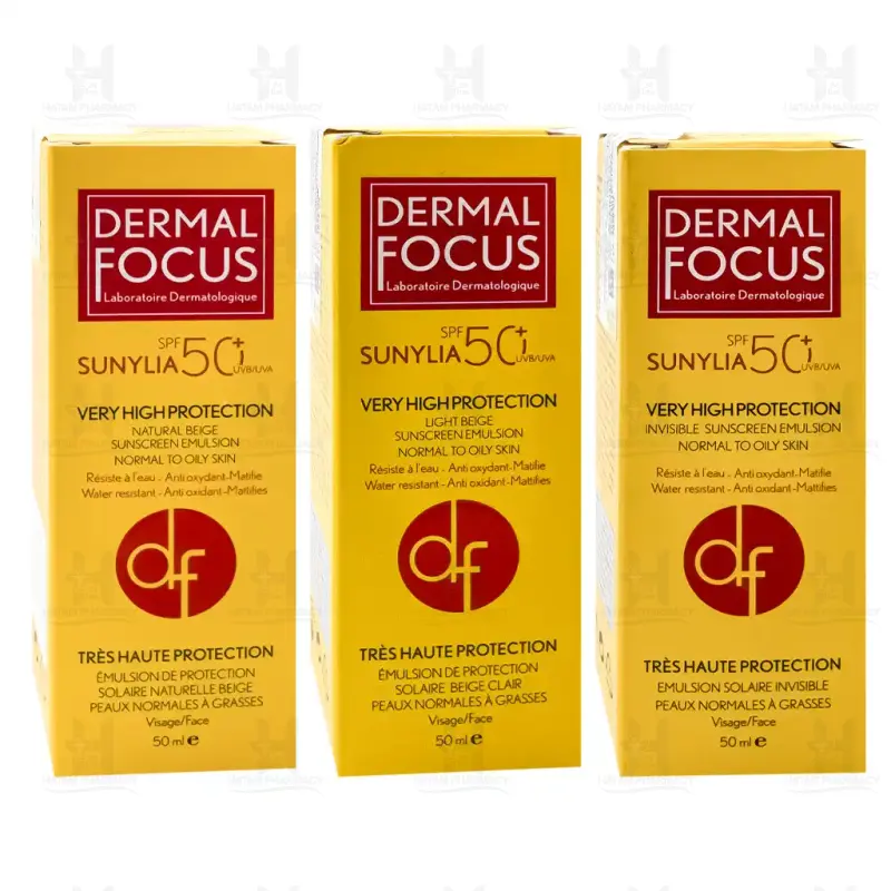 کرم ضد آفتاب پوست چرب SPF50 سانیلیا درمال فوکوس 50 میلی لیتر