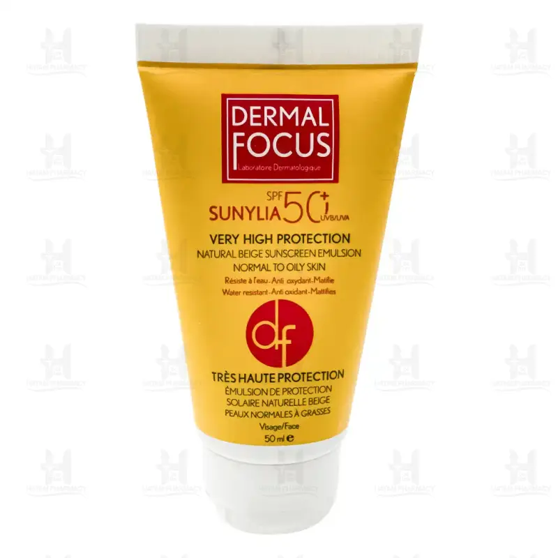 کرم ضد آفتاب پوست چرب SPF50 سانیلیا درمال فوکوس 50 میلی لیتر