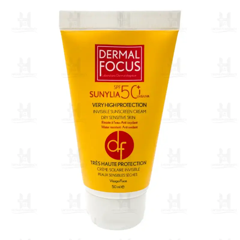 کرم ضد آفتاب پوست خشک حاوی SPF50 سانیلیا درمال فوکوس 50 میلی لیتر