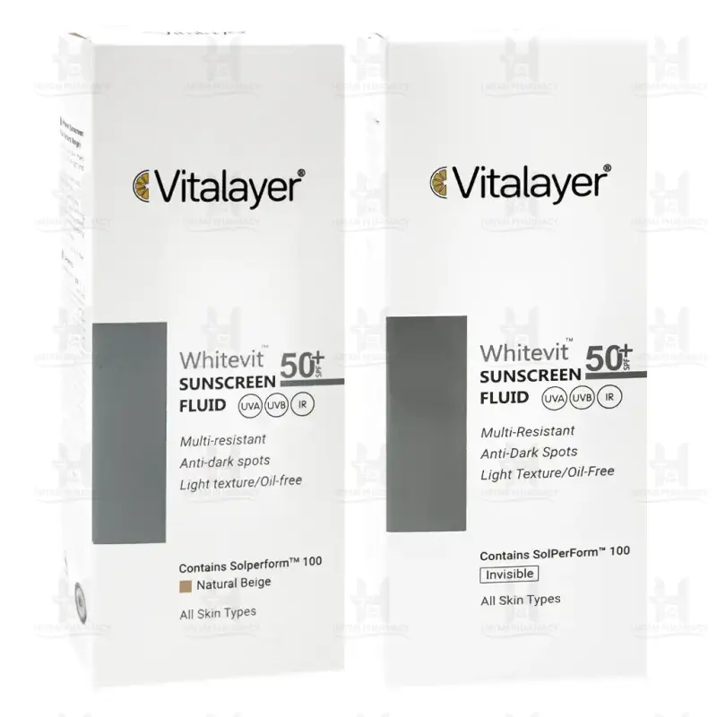 فلوئید ضد آفتاب ضد لک وایت ویت ویتالیر SPF50 حجم 50 میلی لیتر