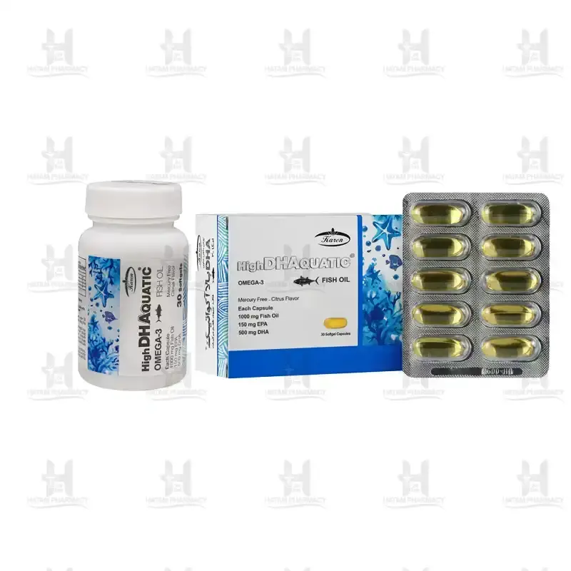 کپسول نرم امگا 3 dha بالا آکواتیک کارن 30 عددی