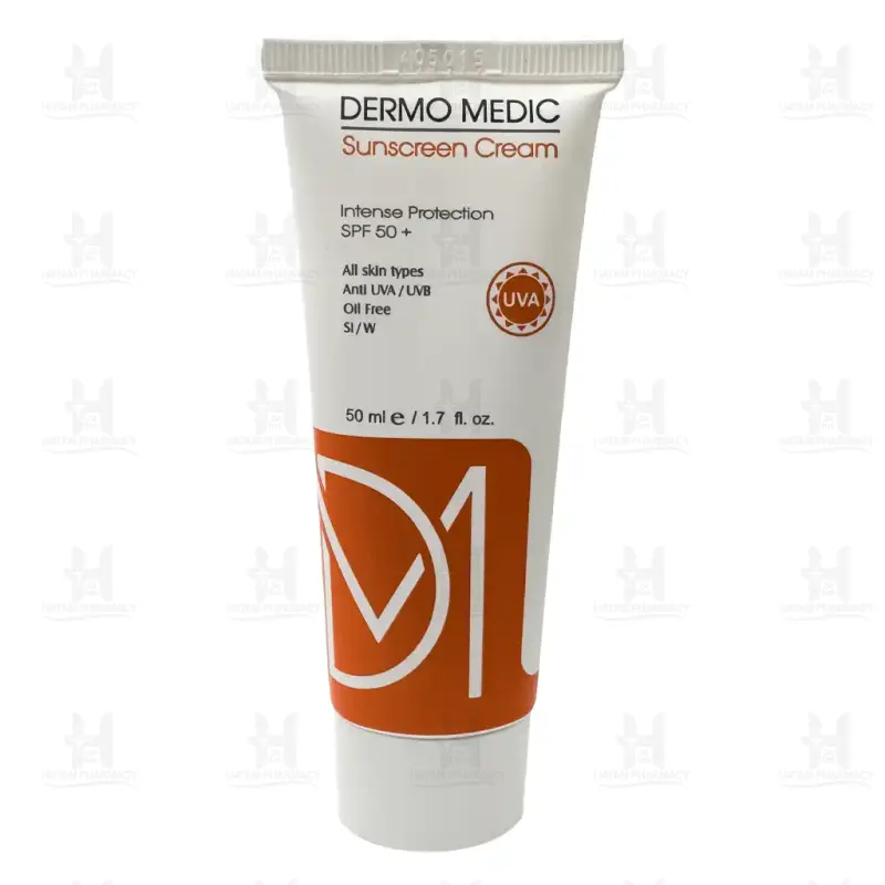 کرم ضد آفتاب فاقد چربی حاوی SPF50 درمومدیک 50 میلی لیتر