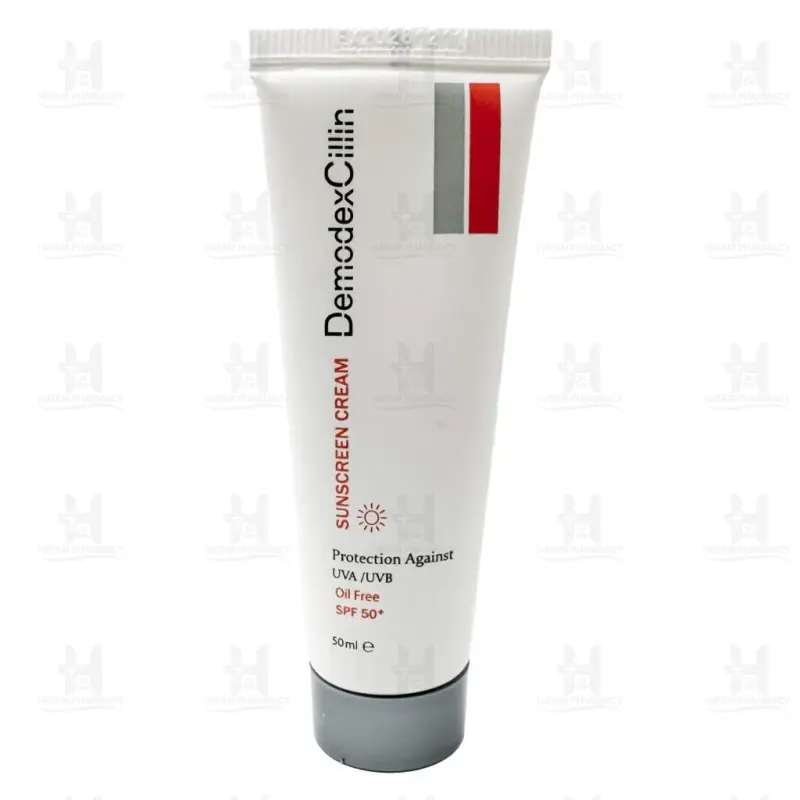 کرم ضد آفتاب پوست چرب SPF50 دمودکسیلین 50 میلی لیتر